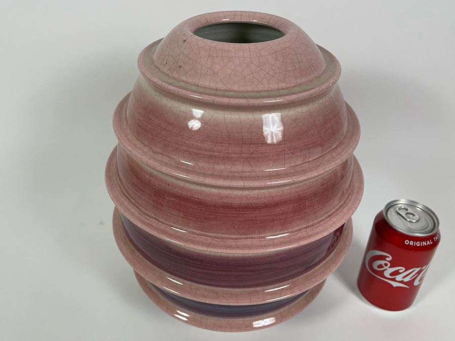 La Bottega Ceramic Pottery Vase Jar Il Punto Italy Trezzano S/N Milano 10W X 12.5H [Photo 3]