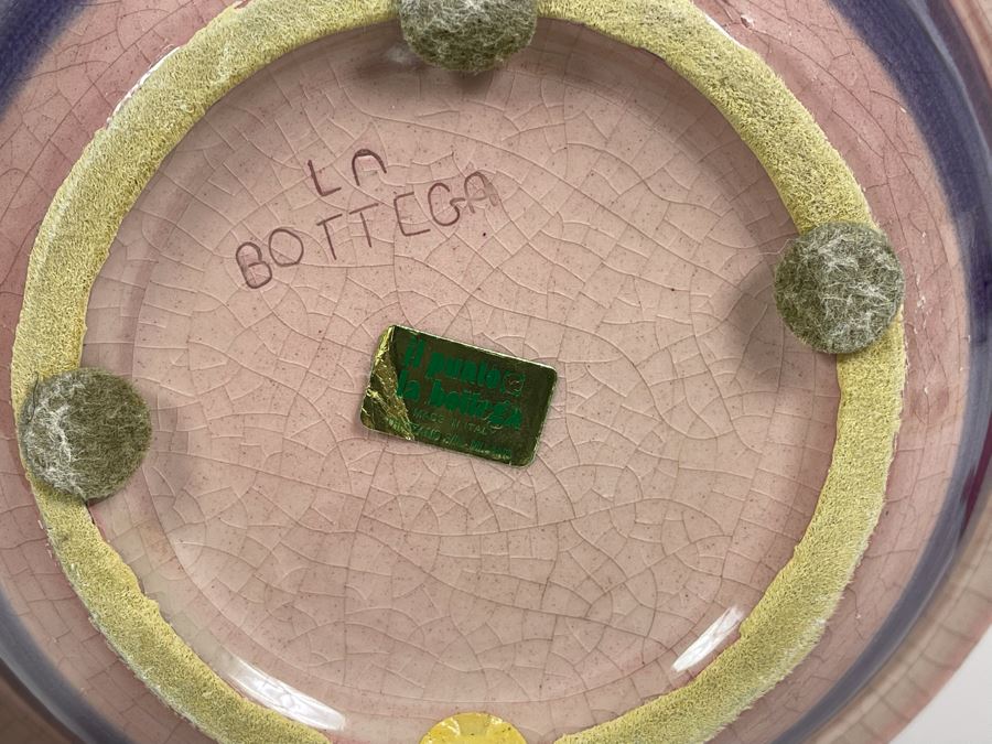 La Bottega Ceramic Pottery Vase Jar Il Punto Italy Trezzano S/N Milano 10W X 12.5H [Photo 5]