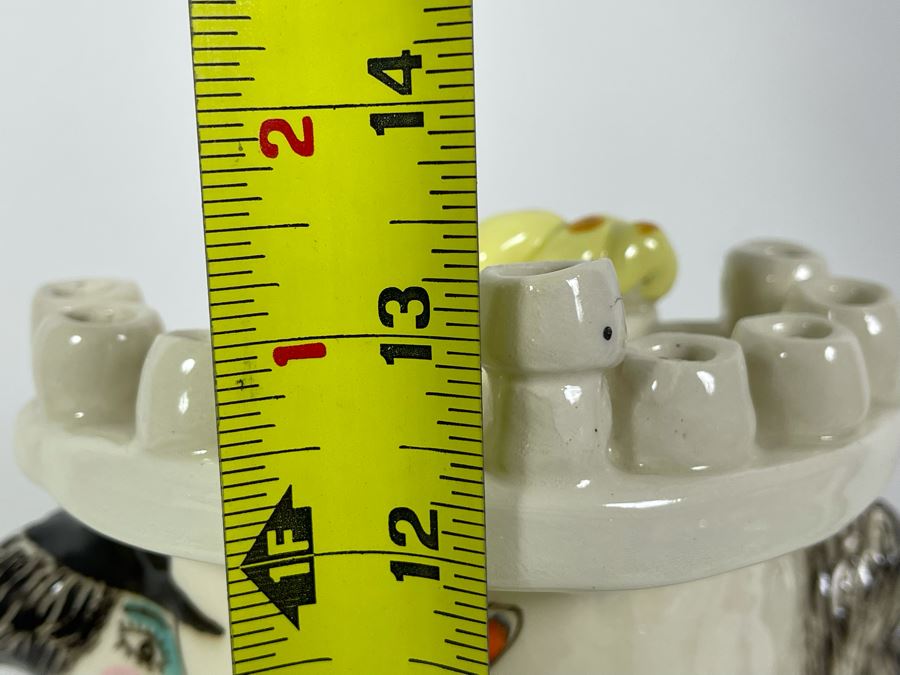 Signed Noi Volkov Pottery Menorah Art Sculpture Russian Artist 9W X 13H [Photo 9]