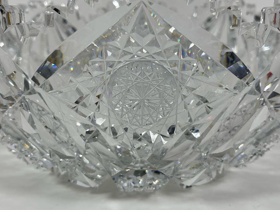 Signed Hawkes Stunning Crystal Centerpiece Bowl 9W X 4H [Photo 7]