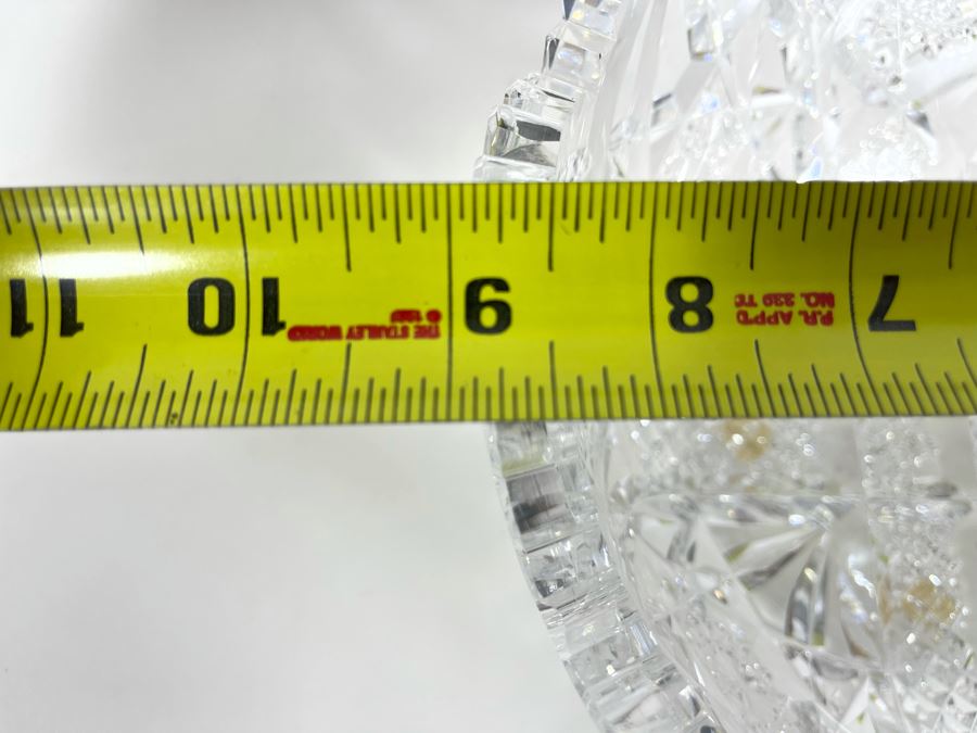 Signed Hawkes Stunning Crystal Centerpiece Bowl 9W X 4H [Photo 20]