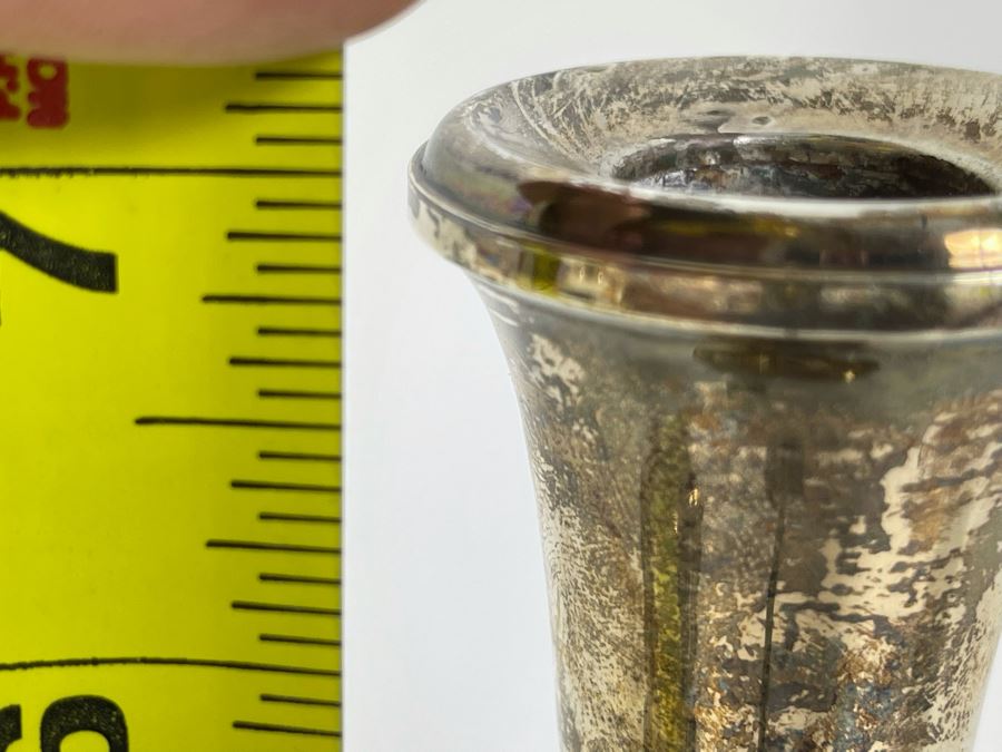 Weighted Sterling Silver Candleholders: Front Two Are Gorham, Middle One Is Cartier, Back Two Are Duchin Silver [Photo 12]