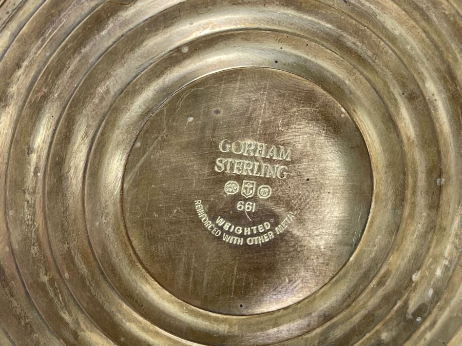 Weighted Sterling Silver Candleholders: Front Two Are Gorham, Middle One Is Cartier, Back Two Are Duchin Silver [Photo 7]