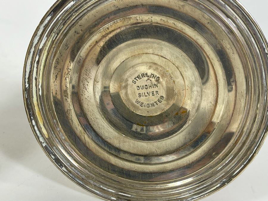 Weighted Sterling Silver Candleholders: Front Two Are Gorham, Middle One Is Cartier, Back Two Are Duchin Silver [Photo 9]