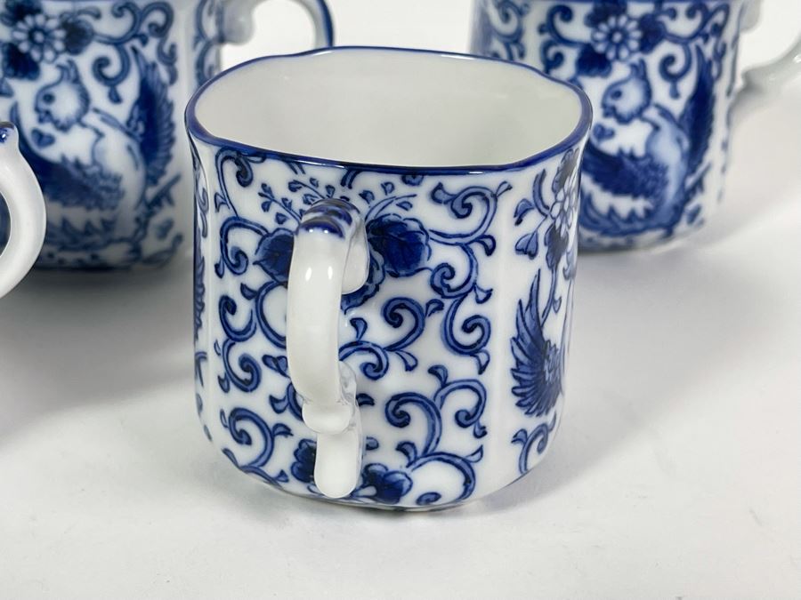 Set Of Four Takahashi Blue & White Japanese Cups 2.5H [Photo 4]