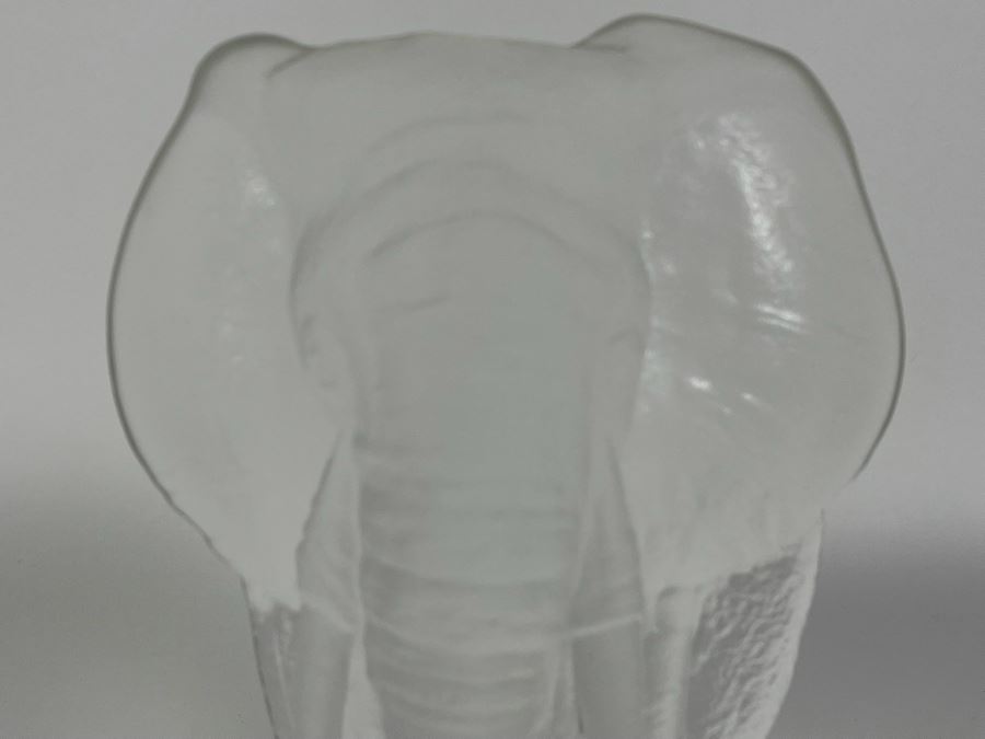 Mats Jonasson Signature Collection Crystal Elephant Handmade In Sweden Signed [Photo 5]