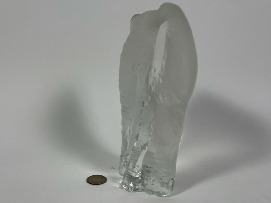 Mats Jonasson Signature Collection Crystal Elephant Handmade In Sweden Signed [Photo 7]