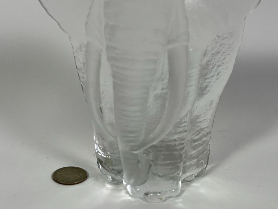 Mats Jonasson Signature Collection Crystal Elephant Handmade In Sweden Signed [Photo 6]