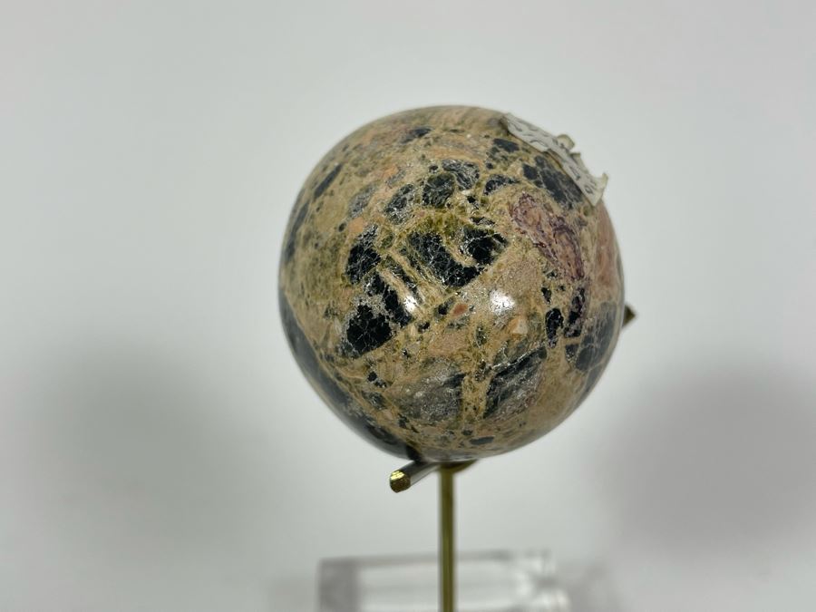 Polished Obsidian With Quartz Egg With Stand [Photo 7]