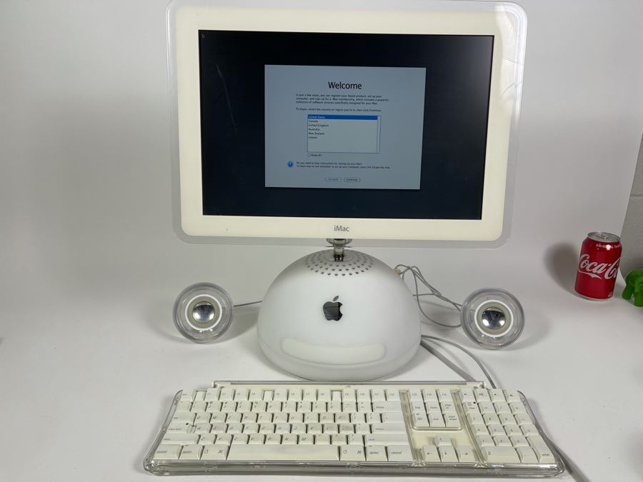 iMac G4 Computer With Speakers And Keyboard (No Mouse) [Photo 3]