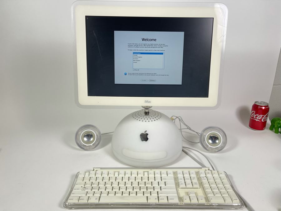 iMac G4 Computer With Speakers And Keyboard (No Mouse) [Photo 1]
