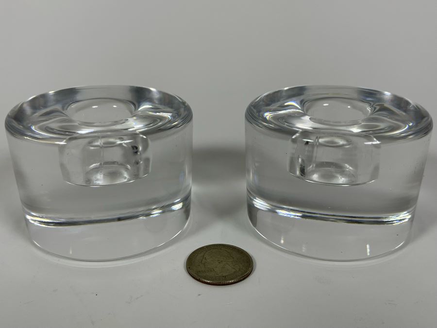 Pair Of Swedish Orrefors Candle Holders [Photo 1]