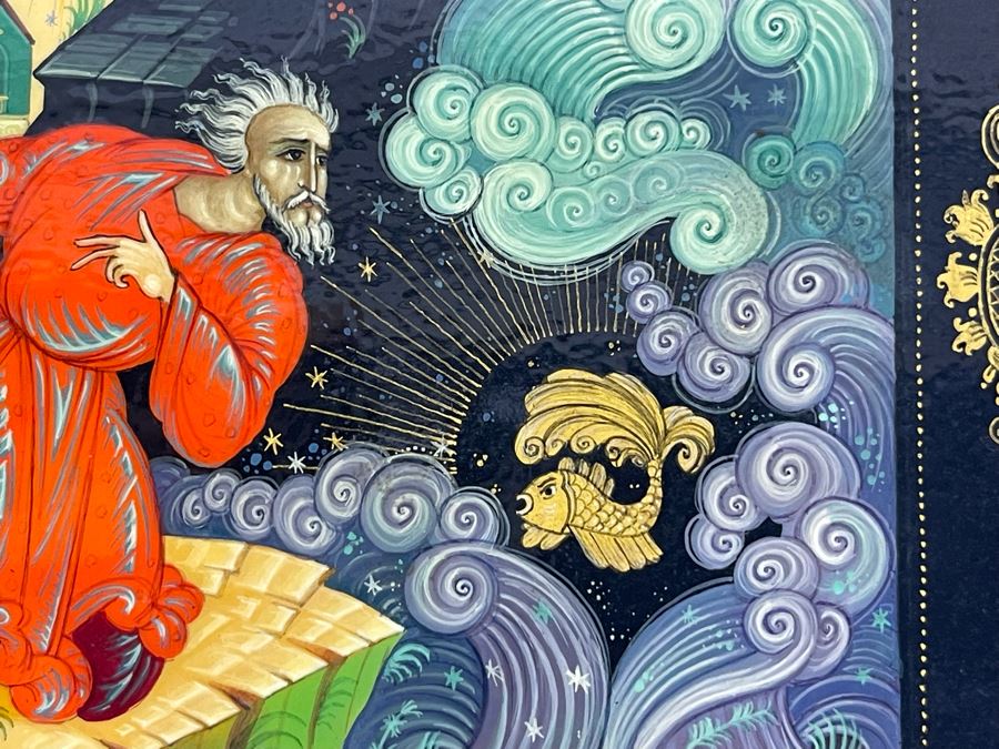 Hand Painted Signed Russian Lacquer Box 5.5W X 4D X 1H [Photo 11]