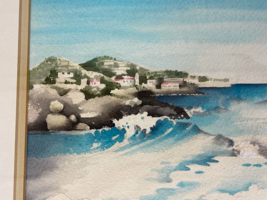 Framed Original Watercolor Painting By Bill Atkins 1977 13.5 X 9.5 [Photo 6]