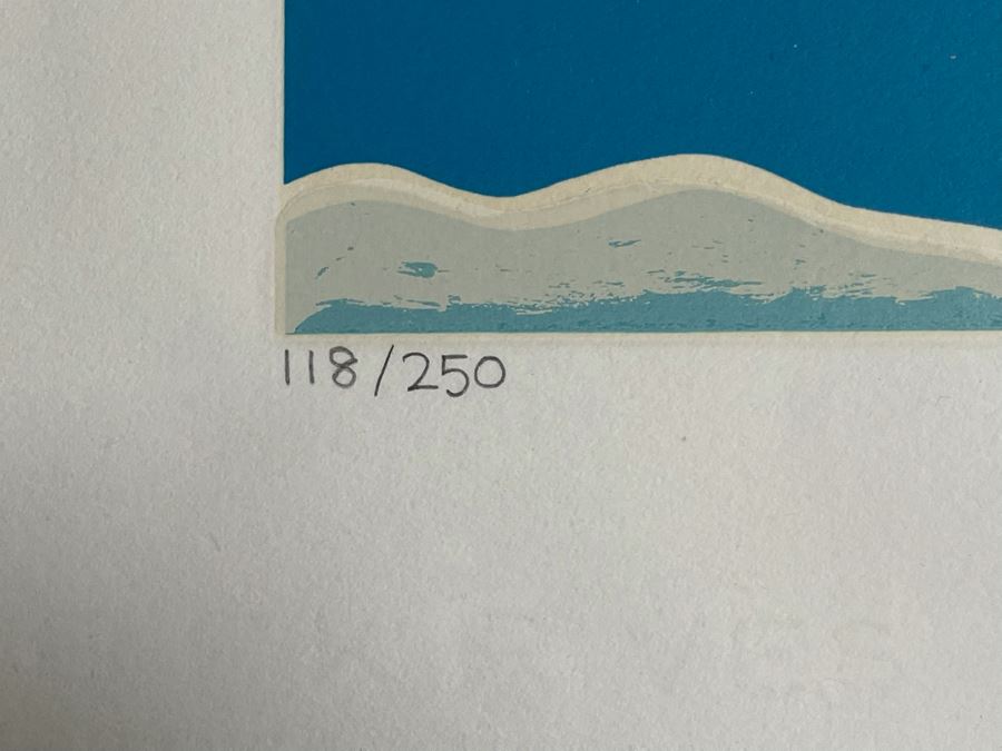 Limited Edition Hand Signed Serigraph Print Artwork By Shigeo Okumura Oku Titled “A Clear Day” 28 X 22 [Photo 8]