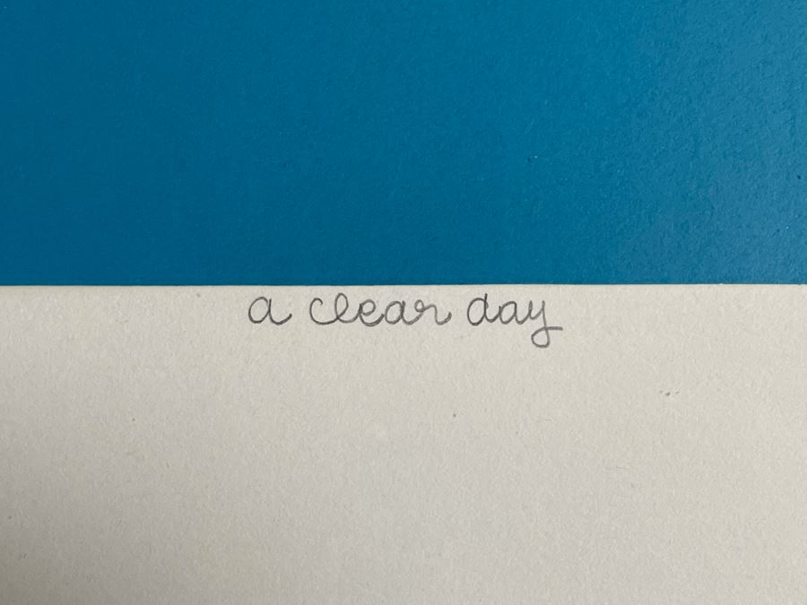 Limited Edition Hand Signed Serigraph Print Artwork By Shigeo Okumura Oku Titled “A Clear Day” 28 X 22 [Photo 7]