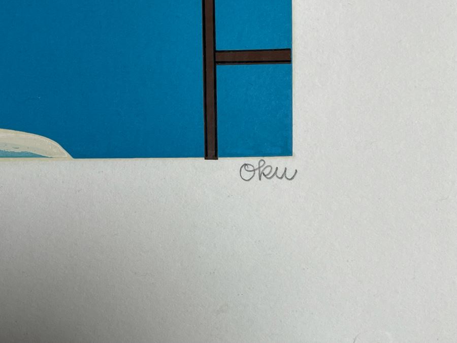 Limited Edition Hand Signed Serigraph Print Artwork By Shigeo Okumura Oku Titled “A Clear Day” 28 X 22 [Photo 6]