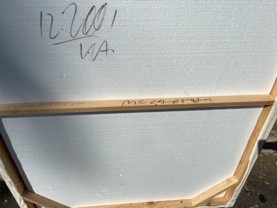 Large Patrick McCarthy Original Signed Silk Screen Mixed Media Artwork On Canvas Of Marilyn Monroe Pop Culture Art (Signed On Back L.A. 2000) 42.5 X 55 [Photo 12]