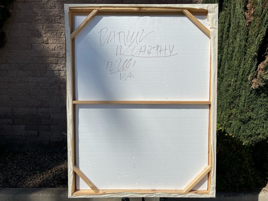 Large Patrick McCarthy Original Signed Silk Screen Mixed Media Artwork On Canvas Of Marilyn Monroe Pop Culture Art (Signed On Back L.A. 2000) 42.5 X 55 [Photo 10]