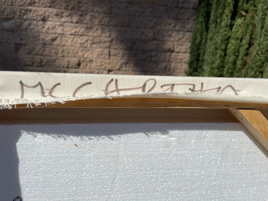 Large Patrick McCarthy Original Signed Silk Screen Mixed Media Artwork On Canvas Of Marilyn Monroe Pop Culture Art (Signed On Back L.A. 2000) 42.5 X 55 [Photo 17]