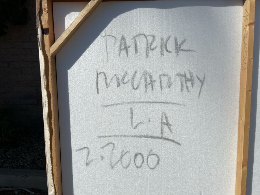 Large Patrick McCarthy Original Signed Silk Screen Mixed Media Artwork On Canvas Titled 'Film Noir' Pop Culture Art (Signed On Back L.A. 2000) 54.5 X 42.5 [Photo 14]