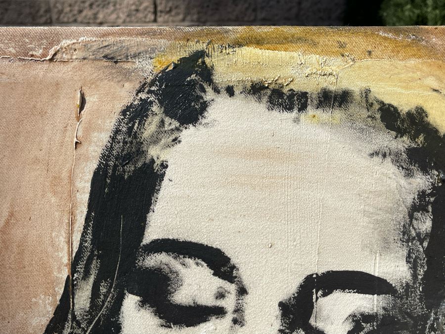 Large Patrick McCarthy Original Signed Silk Screen Mixed Media Artwork On Canvas Titled 'Film Noir' Pop Culture Art (Signed On Back L.A. 2000) 54.5 X 42.5 [Photo 12]