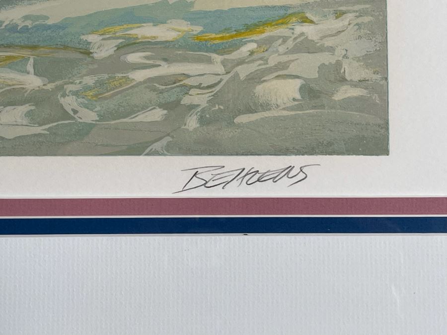 Howard Behrens Framed Large Hand Signed Limited Edition Serigraph Print Titled “Royal Hawaiian” 1989 40 X 29 [Photo 8]