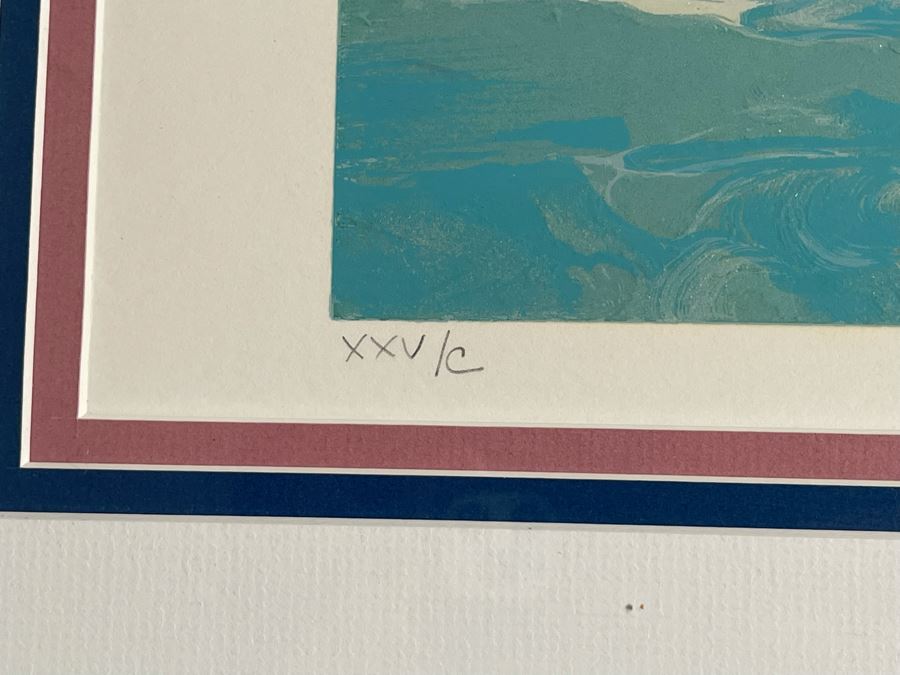 Howard Behrens Framed Large Hand Signed Limited Edition Serigraph Print Titled “Royal Hawaiian” 1989 40 X 29 [Photo 9]