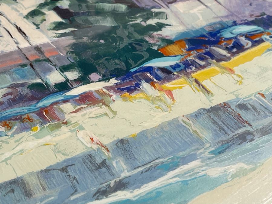 Howard Behrens Framed Large Hand Signed Limited Edition Serigraph Print Titled “Royal Hawaiian” 1989 40 X 29 [Photo 10]