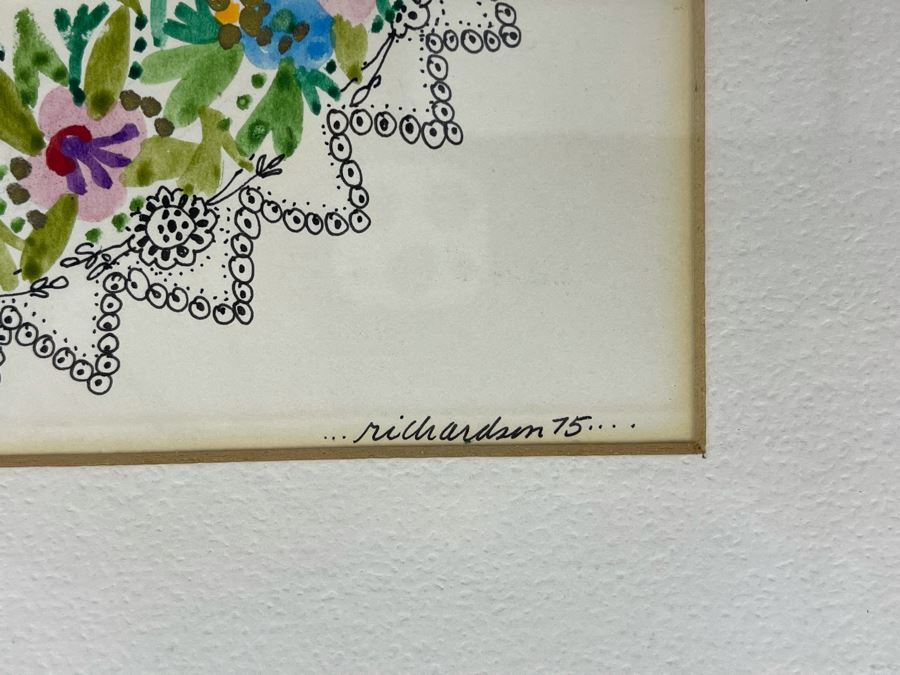 Framed Original Richardson 1975 Cupid Artwork 7.25 X 7.25 [Photo 7]