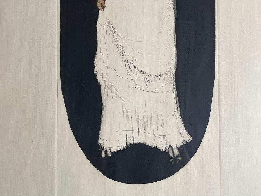 Susan Dysinger Color Etching And Aquatint Print Titled “Empress Of The Blues” Hand Signed Limited Edition 1977 Framed 11.5 X 24 [Photo 6]