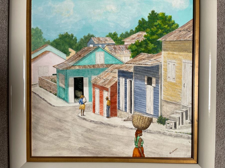 Framed Original Painting Signed Gutman 18 X 24 [Photo 3]