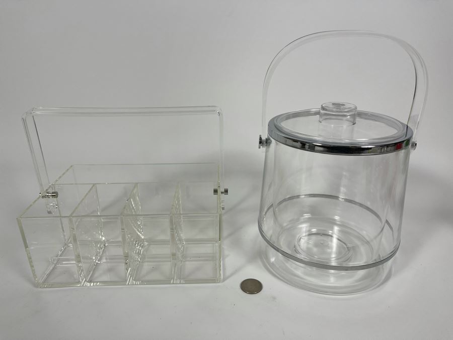 Acrylic Ice Bucket With Tongs And Acrylic Case With Handle [Photo 3]