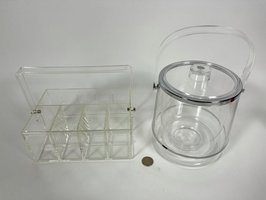 Acrylic Ice Bucket With Tongs And Acrylic Case With Handle [Photo 4]