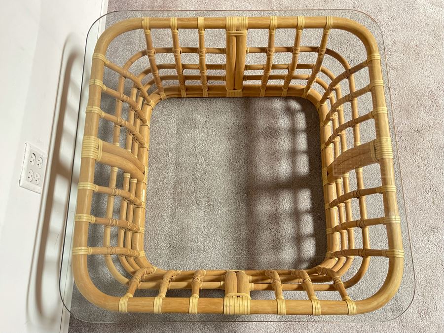 Brown Jordan Rattan Coffee Table 36W X 36D [Photo 3]