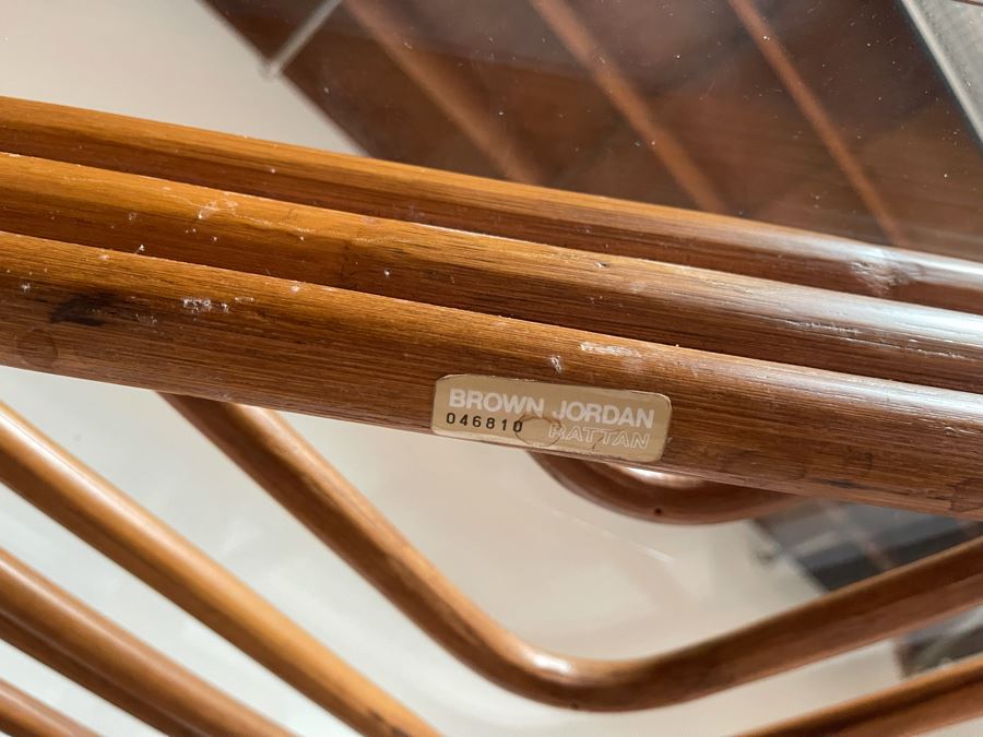 Brown Jordan Rattan Dining Set With Table And Four Chairs 40W X 40D X 29H  [Photo 21]