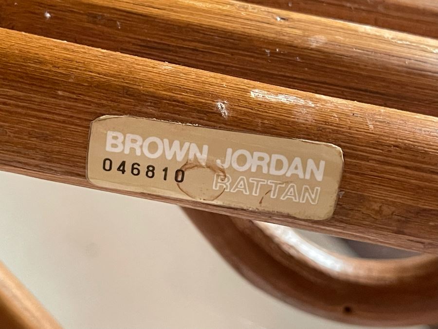 Brown Jordan Rattan Dining Set With Table And Four Chairs 40W X 40D X 29H  [Photo 20]