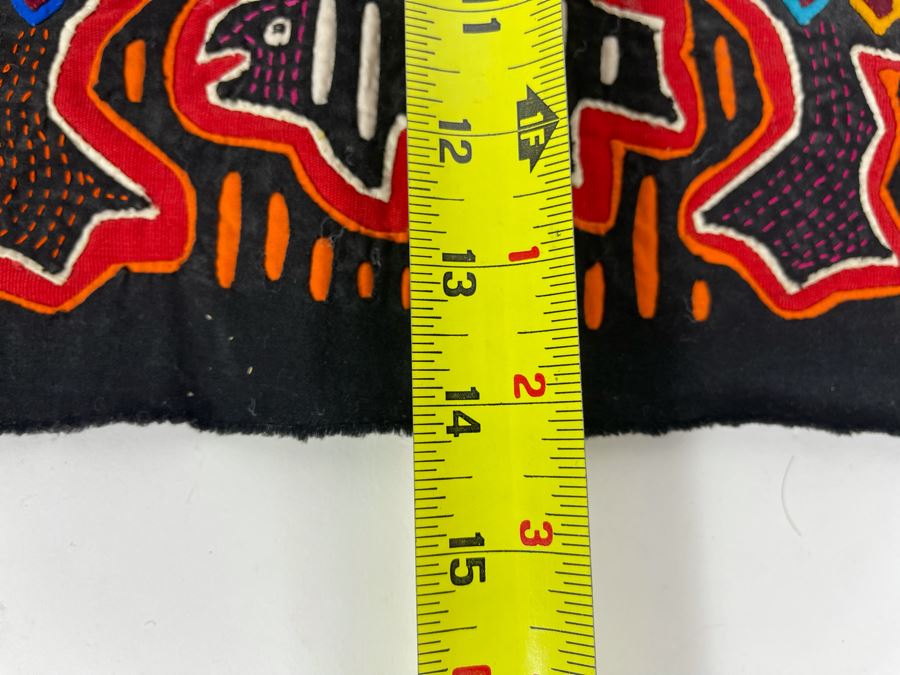 Collection Of Three Vintage Handmade Mola Panama Folk Art Animal Embroideries (Largest Is 17 X 14) [Photo 8]