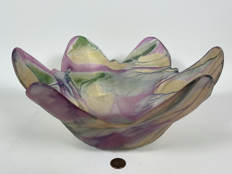 Art Glass Centerpiece Bowl 14W X 6.5H [Photo 3]