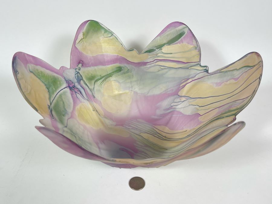 Art Glass Centerpiece Bowl 14W X 6.5H [Photo 4]