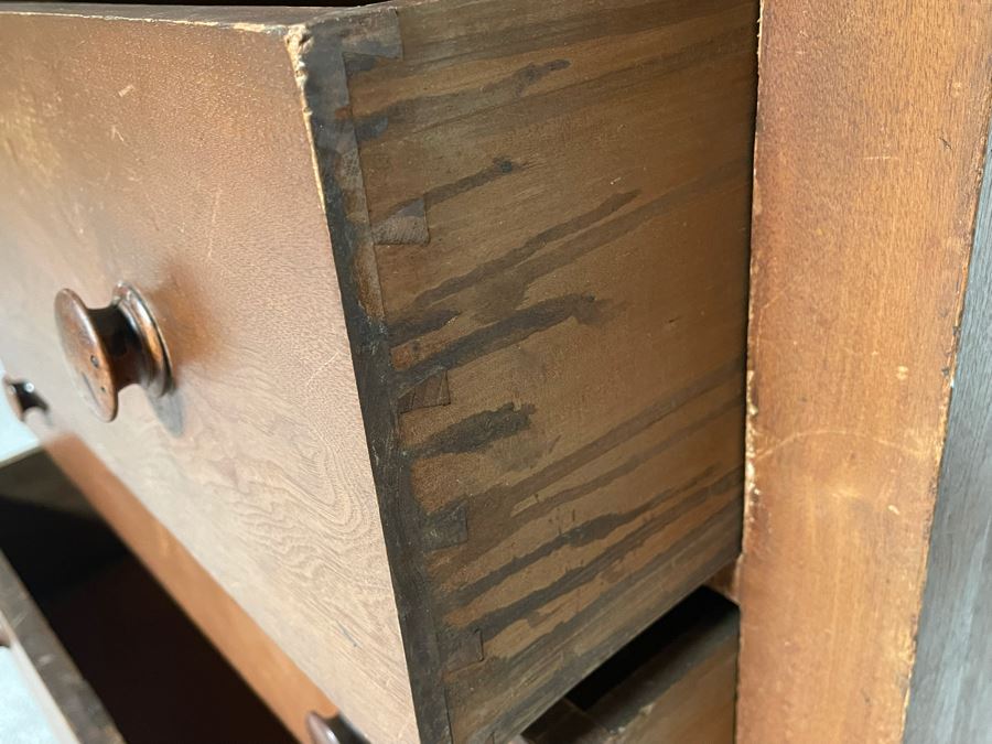 Vintage Wooden 5-Drawer Chest Of Drawers Dresser 41W X 19D X 43H [Photo 6]