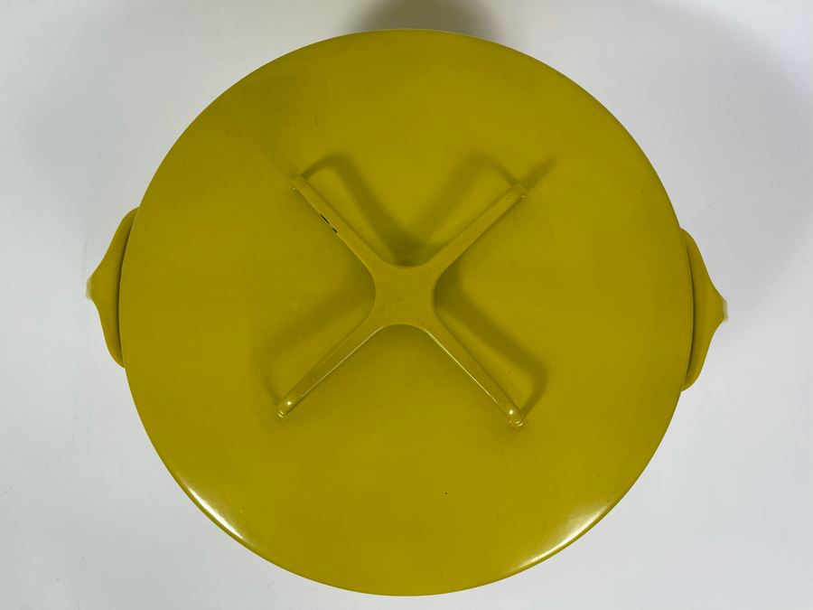 Dansk Design Enamel Handled Pot Dutch Oven With Lid Yellow France 15W X 6.5H [Photo 5]