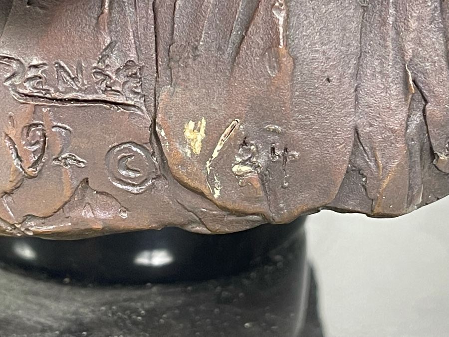 Artist Renée 1992 Limited Edition Bronze Bust Titled 'L'Enfant Peirrot' 4 Of 24 8'W X 12.5'H [Photo 13]