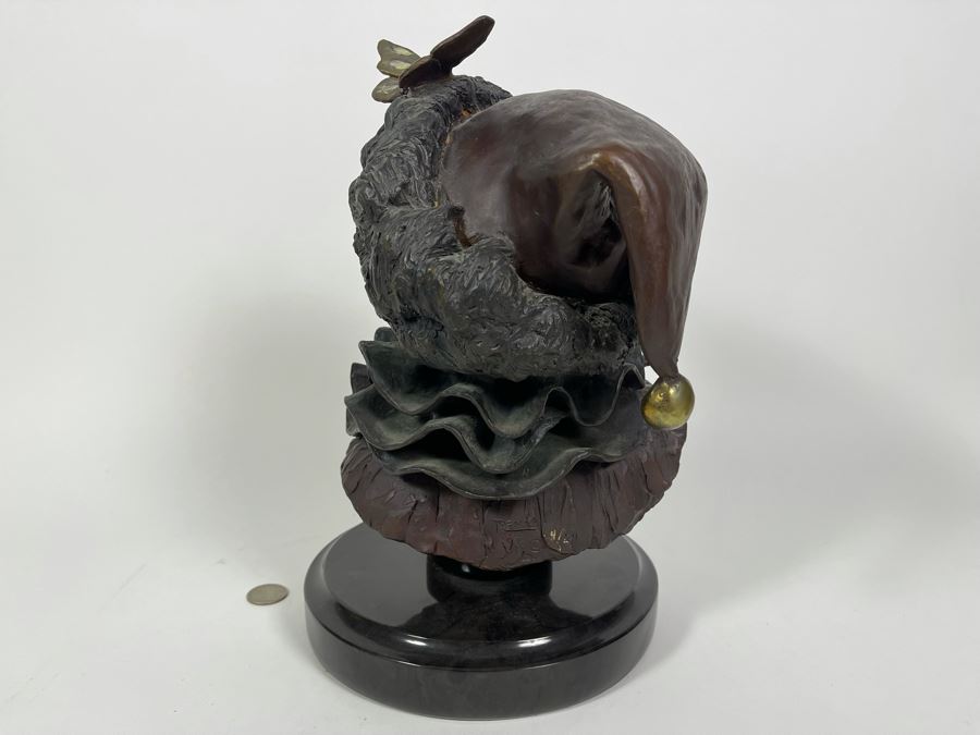 Artist Renée 1992 Limited Edition Bronze Bust Titled 'L'Enfant Peirrot' 4 Of 24 8'W X 12.5'H [Photo 10]