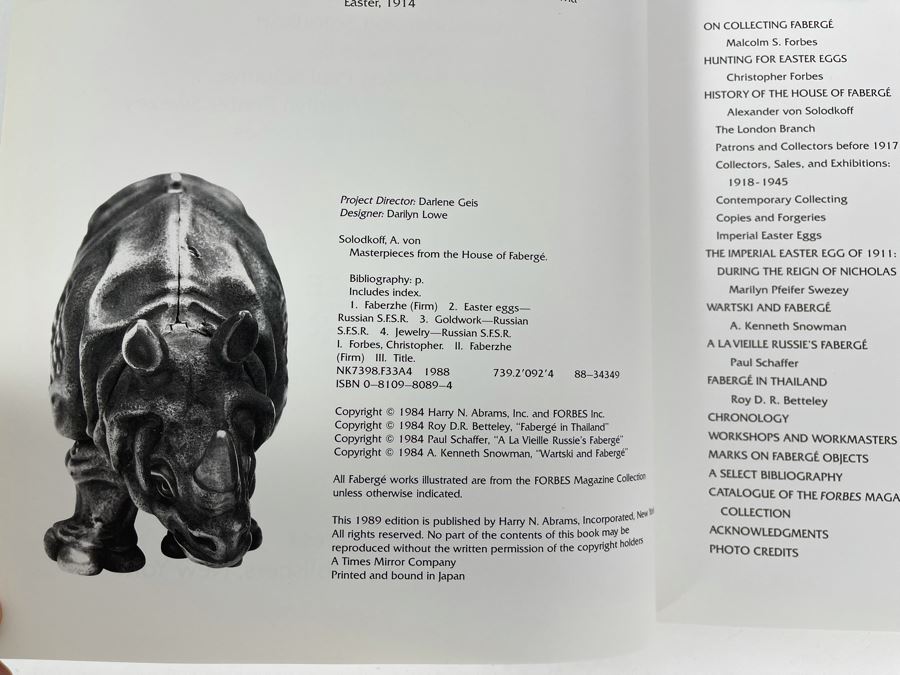 Masterpieces From The House Of Faberge Book Harry N. Abrams [Photo 5]