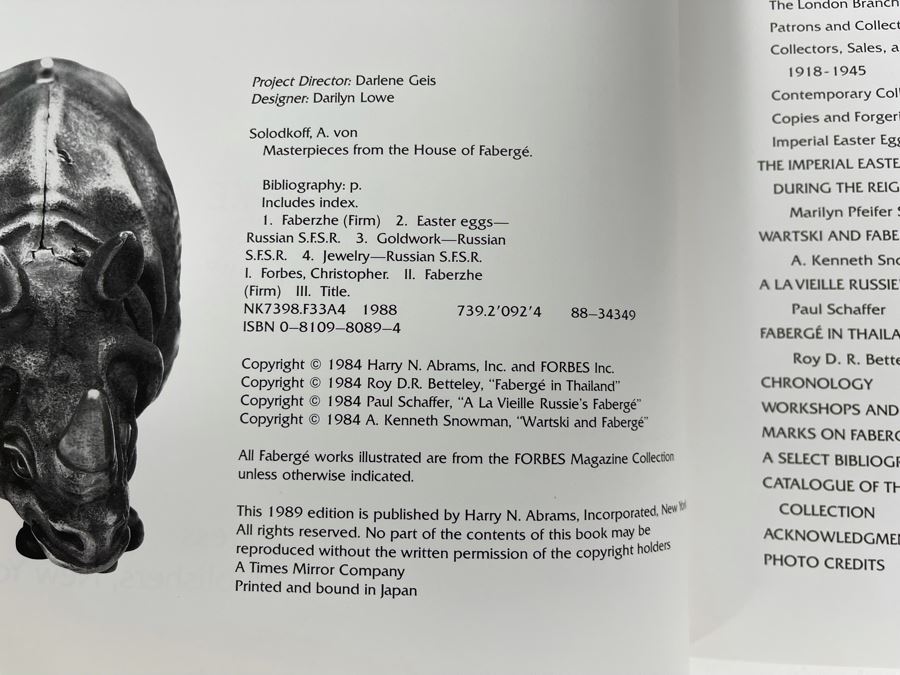 Masterpieces From The House Of Faberge Book Harry N. Abrams [Photo 6]