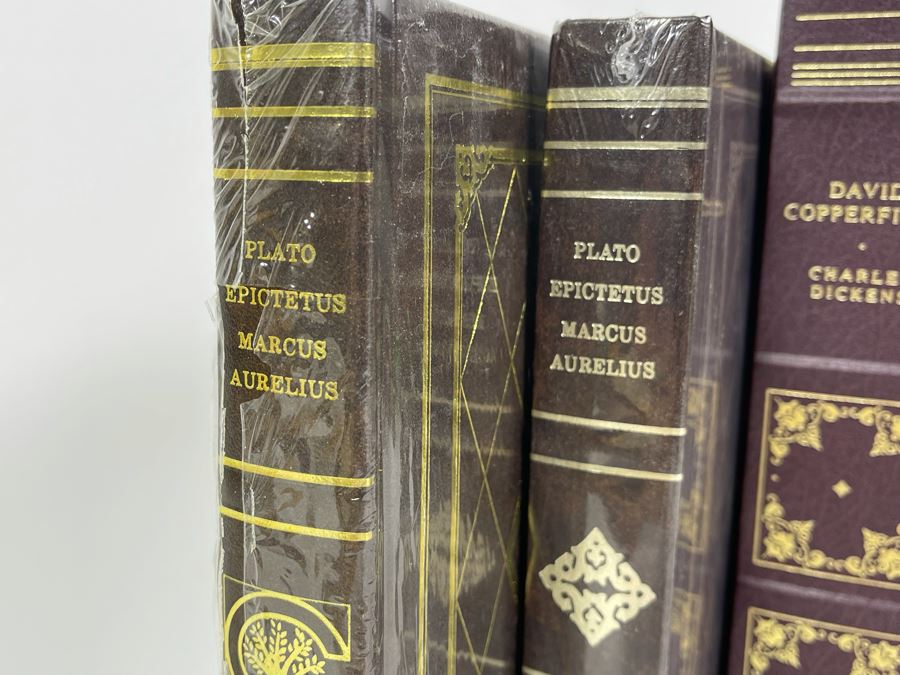 Pair Of Sealed The Harvard Classics Collector's Edition Books Plato Epictetus Marcus Aurelius And Charles Dickens David Copperfield The Franklin Library Book [Photo 3]