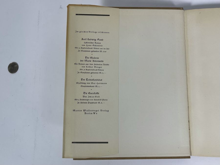 Max Herrmann German Poems Book Einsame Stimme Ein Buch Gedichte Published By Martin Wasservogel Verlag Berlin [Photo 4]
