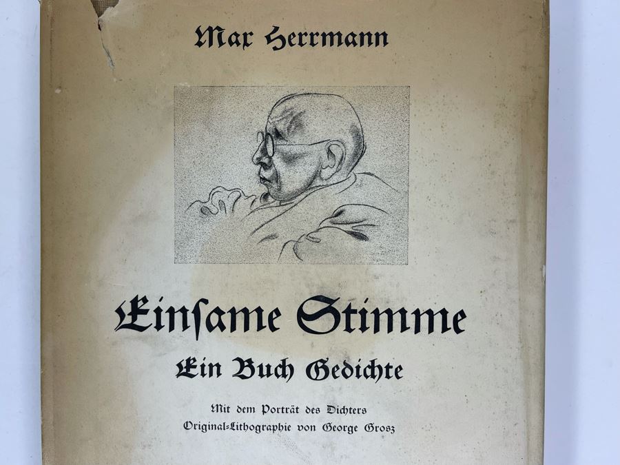 Max Herrmann German Poems Book Einsame Stimme Ein Buch Gedichte Published By Martin Wasservogel Verlag Berlin [Photo 2]