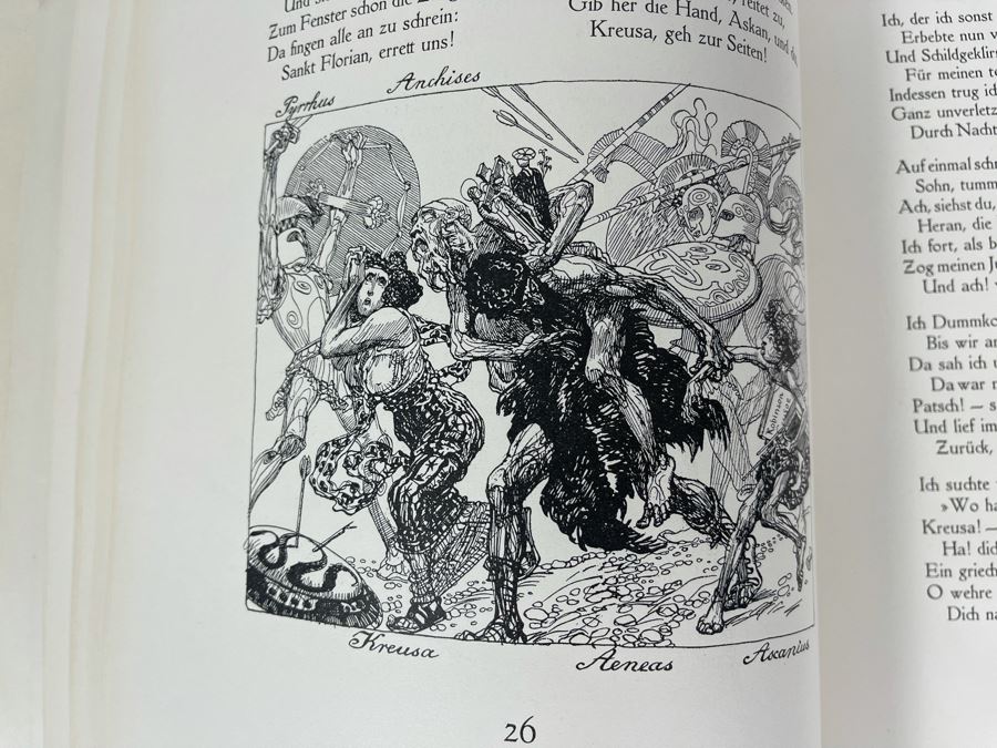 Vergils Aeneis German Book With Illustrations By Heinrich Kley (The Man Who Inspired Disney) [Photo 14]